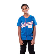 Ultra Game NFL New York Giants Youth Soft Mesh Baseball Jersey T-Shirt|New York Giants