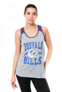 Ultra Game NFL Buffalo Bills Womens Jersey Mesh Striped Racerback Tank Top|Buffalo Bills