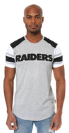 Ultra Game NFL Las Vegas Raiders Mens Slub Jersey Crew Neck Short SleeveTee Shirt|Las Vegas Raiders