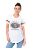 Ultra Game NFL Minnesota Vikings Womens Soft Mesh Jersey Varsity Tee Shirt|Minnesota Vikings