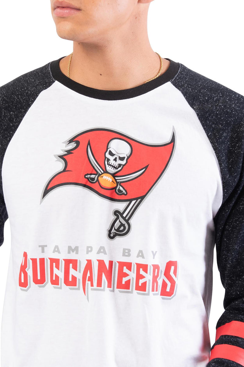 NFL Men's Tampa Bay Buccaneers T-Shirt Raglan Baseball 3/4 Long