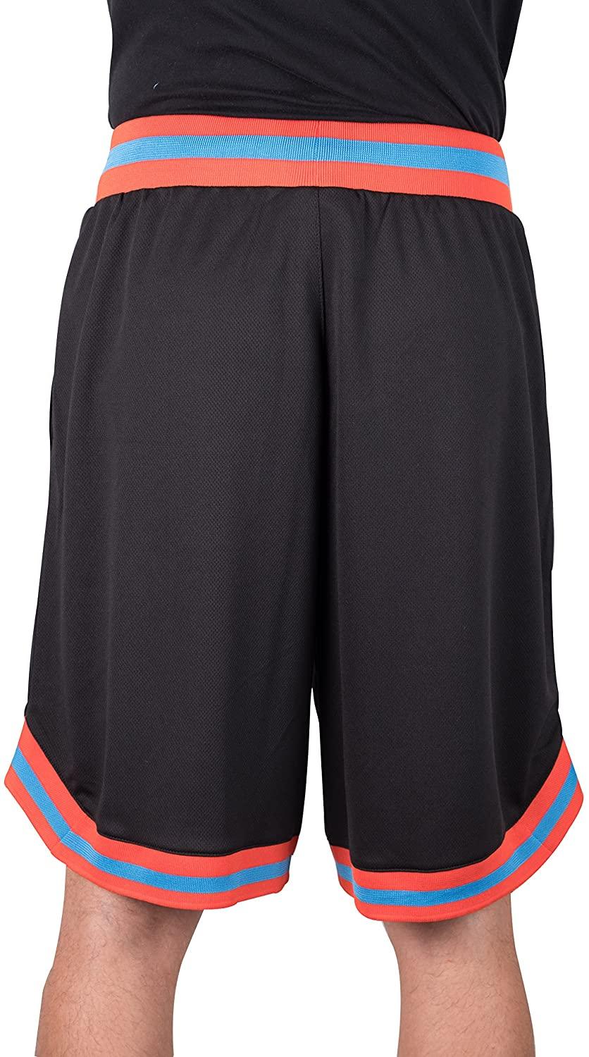 Ultra Game NBA Official MenÄôs Active Knit Basketball Training Shorts - Unisex, Oklahoma City Thunder, Black|Oklahoma City Thunder