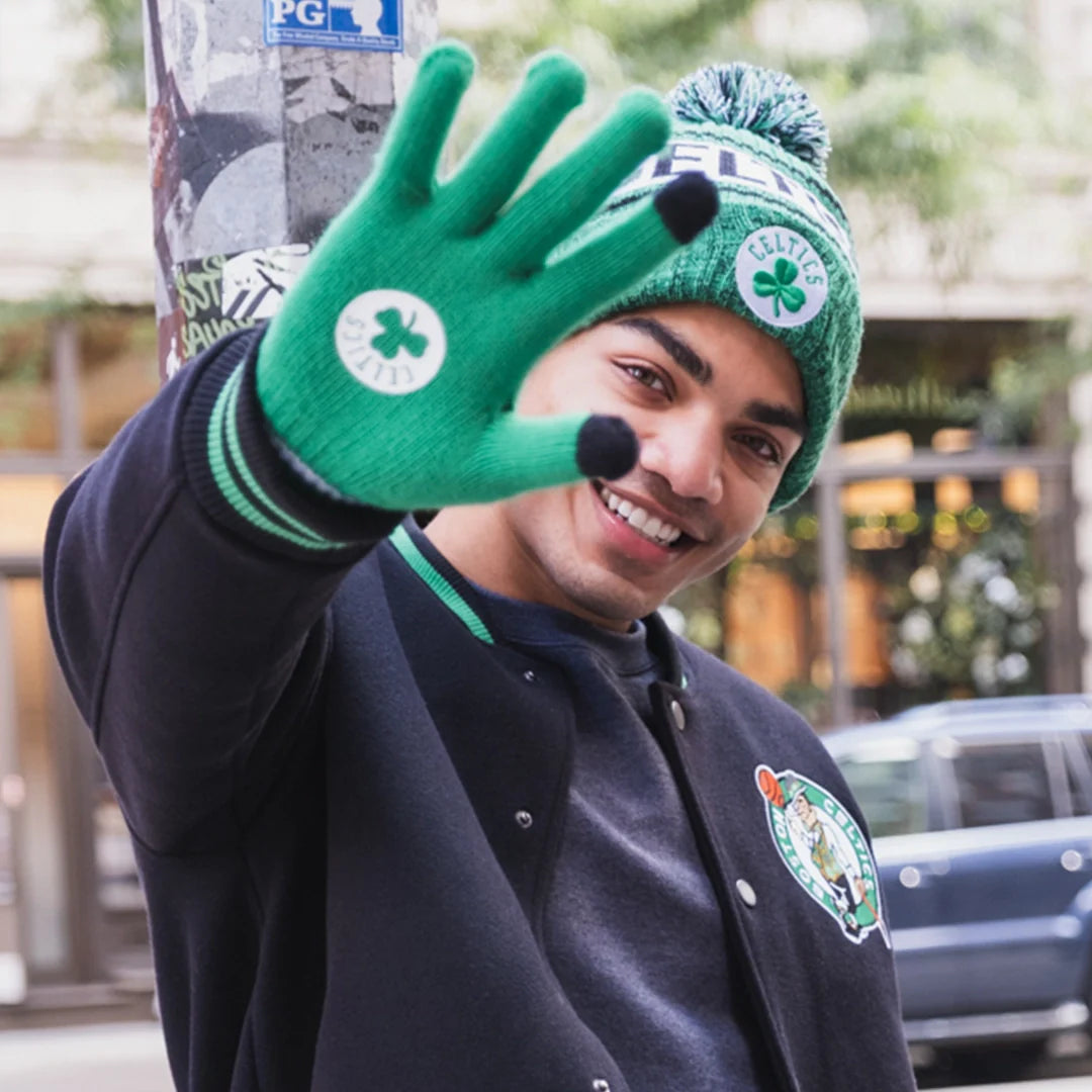 NBA Men's Winter Beanie Knit Hat & Gloves