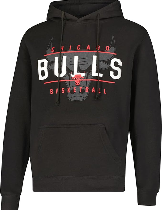 Ultra Game NBA Official Men's Super Soft Get Right Hoodie Sweatshirt, Chicago Bulls, Black|Chicago Bulls