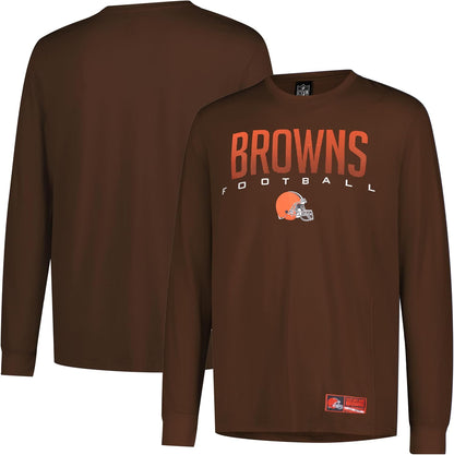 Ultra Game Men's NFL Official Super Soft Game Day Long Sleeve T-Shirt, Cleveland Browns|Cleveland Browns