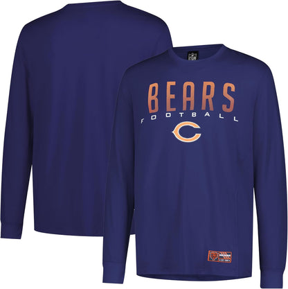 Ultra Game Men's NFL Official Super Soft Game Day Long Sleeve T-Shirt, Chicago Bears|Chicago Bears