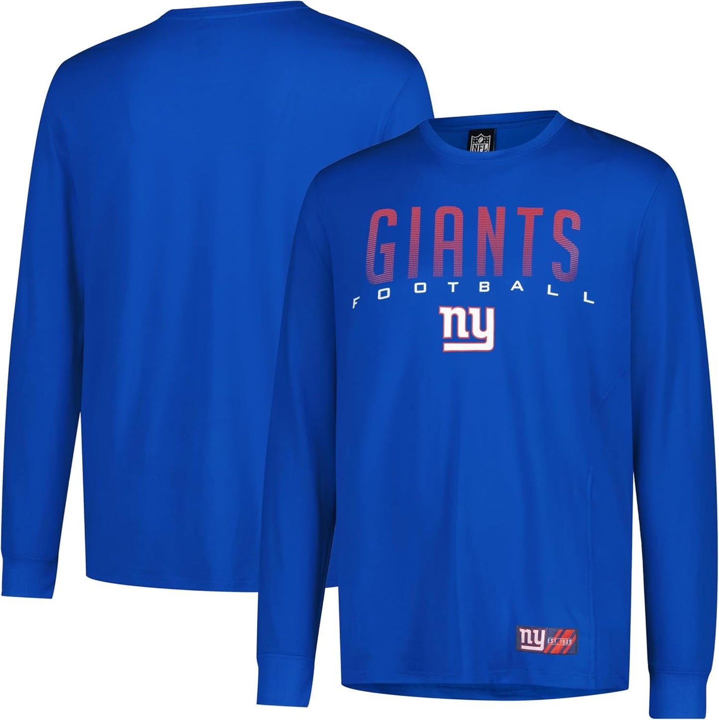 Ultra Game NFL Official Adults Super Soft Game Day Long Sleeve T-Shirt - Unisex, New York Giants, Heather Charcoal 24|New York Giants