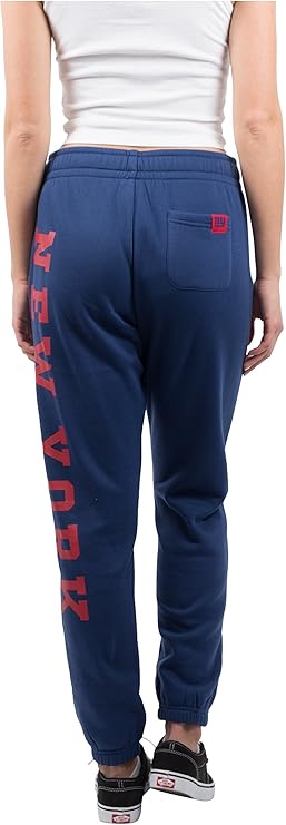 Ultra Game NFL Official Women's Super Soft Fleece Jogger Sweatpants, New York Giants|New York Giants