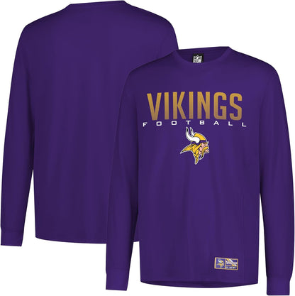 Ultra Game Men's NFL Official Super Soft Game Day Long Sleeve T-Shirt, Minnesota Vikings|Minnesota Vikings