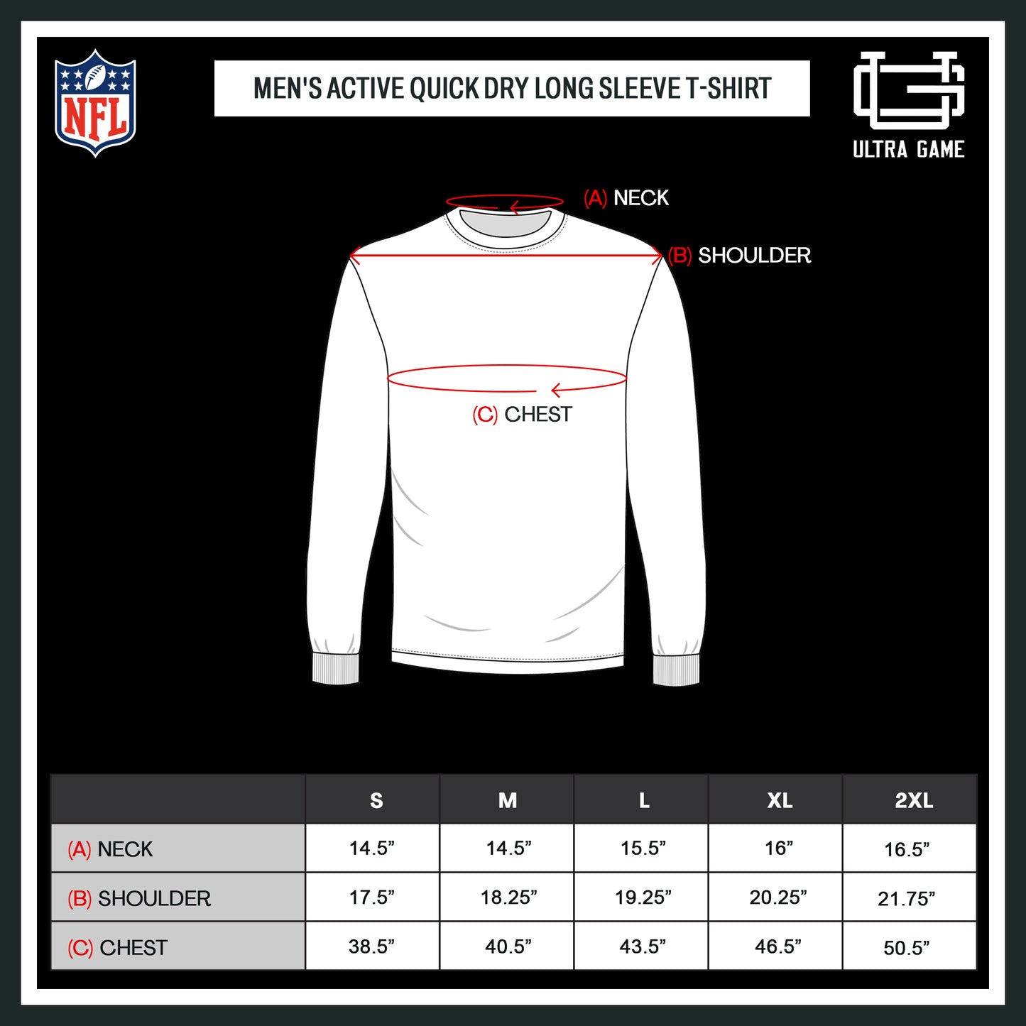 Ultra Game NFL Official Adults Super Soft Game Day Long Sleeve T-Shirt - Unisex Atlanta Falcons|Atlanta Falcons