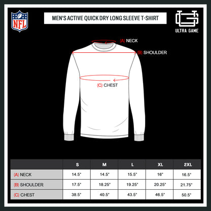 Ultra Game Men's NFL Official Super Soft Game Day Long Sleeve T-Shirt, Atlanta Falcons|Atlanta Falcons