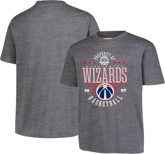 Ultra Game NBA Official Youth Super Soft Mad Props T-Shirt, Washington Wizards, Heather Charcoal|Washington Wizards