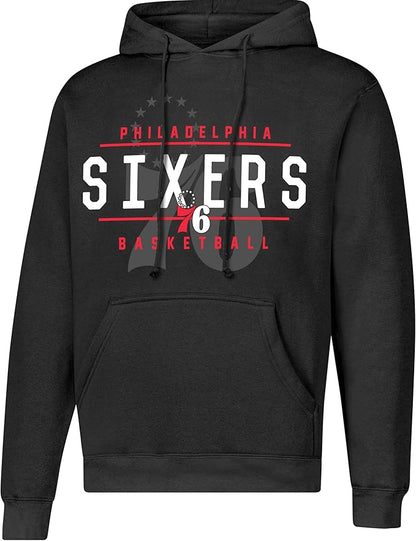 Ultra Game NBA Official Men's Super Soft Get Right Hoodie Sweatshirt, Philadelphia 76ers, Black|Philadelphia 76ers