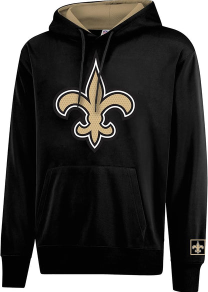 Ultra Game NFL Official Adults Unisex Super Soft Game Day Hoodie Sweatshirt, New Orleans Saints, Team Color 24|New Orleans Saints