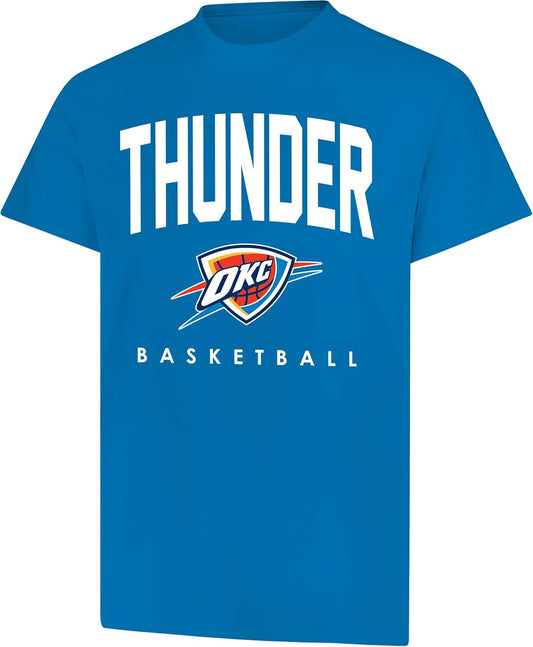 Ultra Game NBA Official Men's Official Teamster Short Sleeve T-Shirt, Oklahoma City Thunder, Team Color|Oklahoma City Thunder