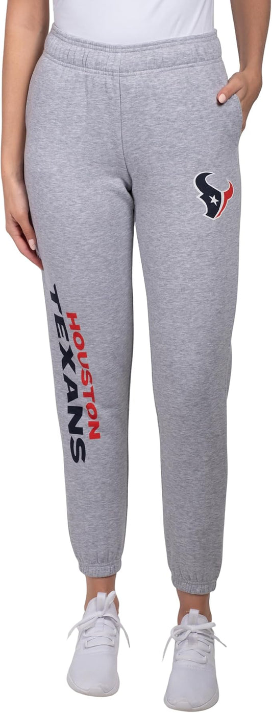 Ultra Game NFL Official Women's Super Soft Fleece Jogger Sweatpants, Houston Texans|Houston Texans