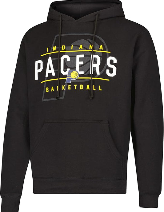 Ultra Game NBA Official Men's Super Soft Get Right Hoodie Sweatshirt, Indiana Pacers, Black|Indiana Pacers