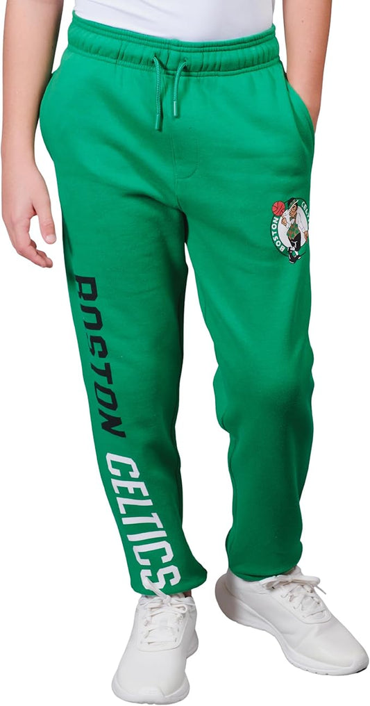 Ultra Game Youth's NBA Official Super Soft Game Day Jogger Sweatpants, Boston Celtics, Team Color|Boston Celtics