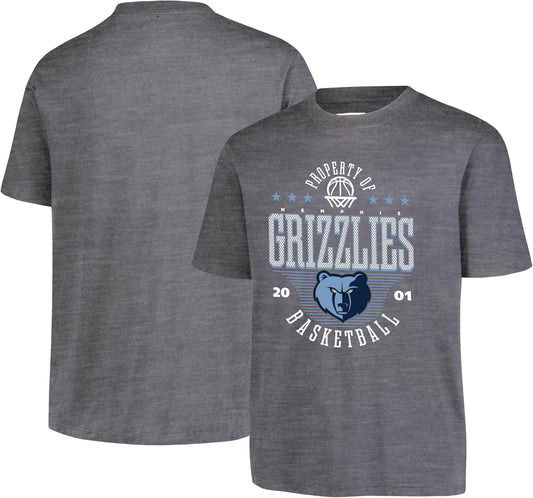 Ultra Game NBA Official Youth Super Soft Mad Props T-Shirt, Memphis Grizzlies, Heather Charcoal|Memphis Grizzlies