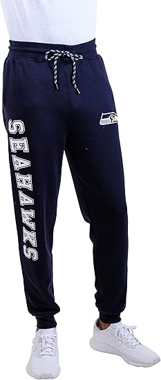 Ultra Game NFL Official Adults Super Soft Game Day Jogger Sweatpants - Unisex, Seattle Seahawks|Seattle Seahawks