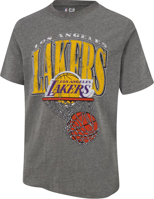 Ultra Game NBA Mens Official Hoops Short Sleeve T-Shirt, Los Angeles Lakers, Team Color|Los Angeles Lakers