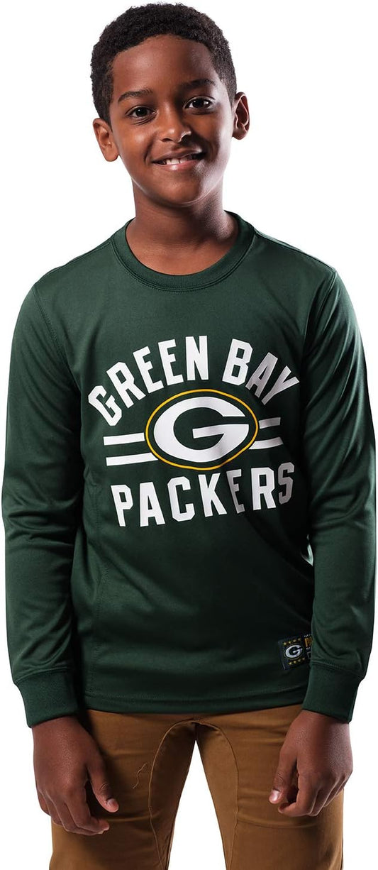 NFL Official Youth Super Soft Supreme Long Sleeve T-Shirt|Green Bay Packers