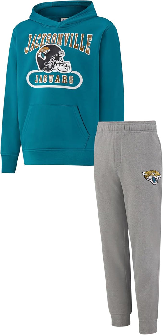 Ultra Game NFL Official Youth Super Soft Jogger & Hoodie Sweatshirt Set, Jacksonville Jaguars, Team Color|Jacksonville Jaguars