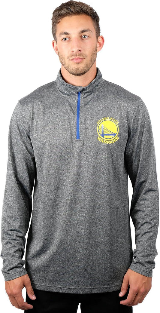 Ultra Game Men's NFL Quarter Zip Pullover - Officially Licensed 3/4 Zip Mock Neck Athletic Tee