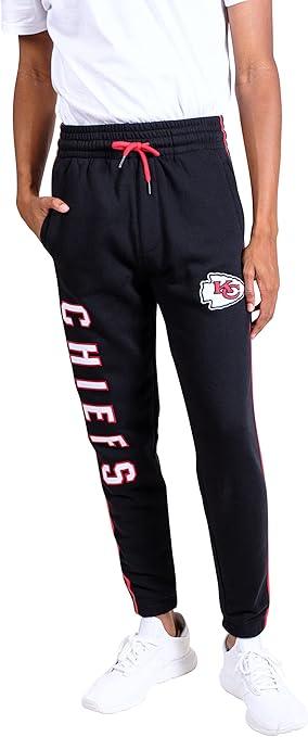 Ultra Game NFL Official Adults Super Soft Game Day Jogger Sweatpants - Unisex, Kansas City Chiefs, Team Color|Kansas City Chiefs