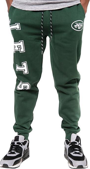 Ultra Game NFL Official Adults Super Soft Game Day Jogger Sweatpants - Unisex, New York Jets, Team Color|New York Jets