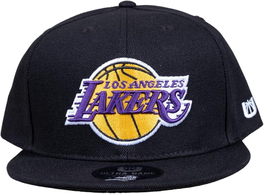 Ultra Game NBA Official Men’s Twill Snap Back Ultimate Baseball Cap Hat - Unisex, Los Angeles Lakers, Black, 1SIZE|Los Angeles Lakers