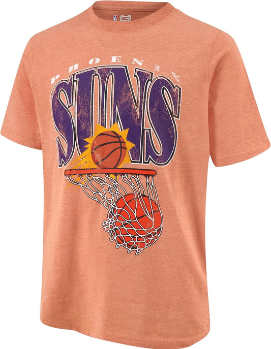 Ultra Game NBA Mens Official Hoops Short Sleeve T-Shirt, Phoenix Suns, Team Color|Phoenix Suns