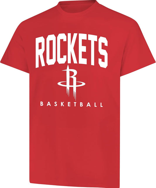 Ultra Game NBA Official Men's Official Teamster Short Sleeve T-Shirt, Houston Rockets, Team Color|Houston Rockets