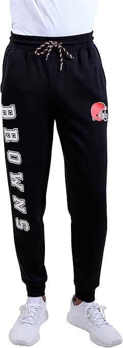 Ultra Game NFL Official Adults Active Super Soft Fleece Game Day Jogger Sweatpants - Unisex, Cleveland Browns, Team Color|Cleveland Browns