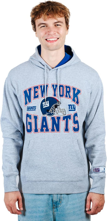 Ultra Game NFL Official Adults Ultimate Quality Super Soft Hoodie Sweatshirt - Unisex, New York Giants, Heather Gray|New York Giants