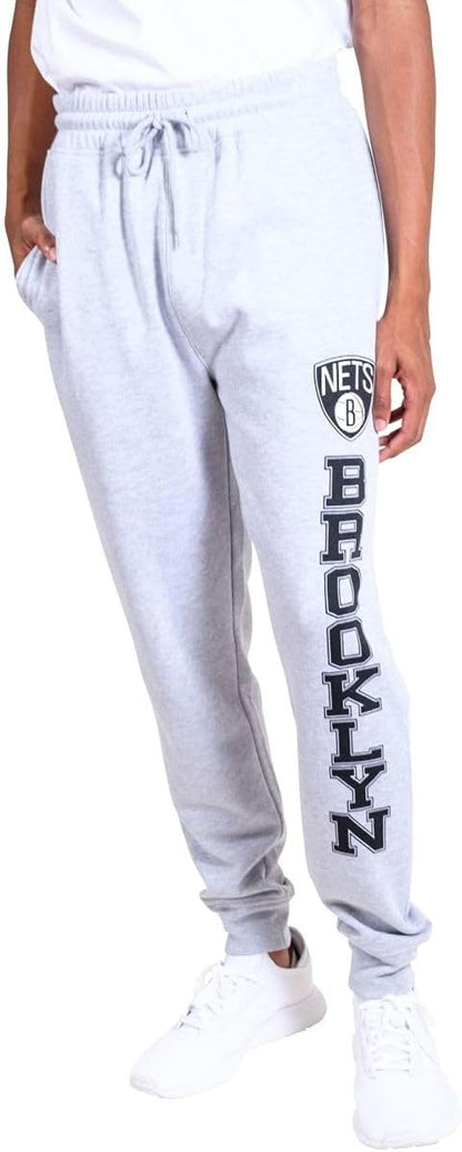 Ultra Game NBA Official Men's Super Soft Game Day Jogger Sweatpants, Brooklyn Nets|Brooklyn Nets