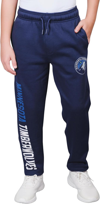 Ultra Game Youth's NBA Official Super Soft Game Day Jogger Sweatpants, Minnesota Timberwolves, Team Color|Minnesota Timberwolves