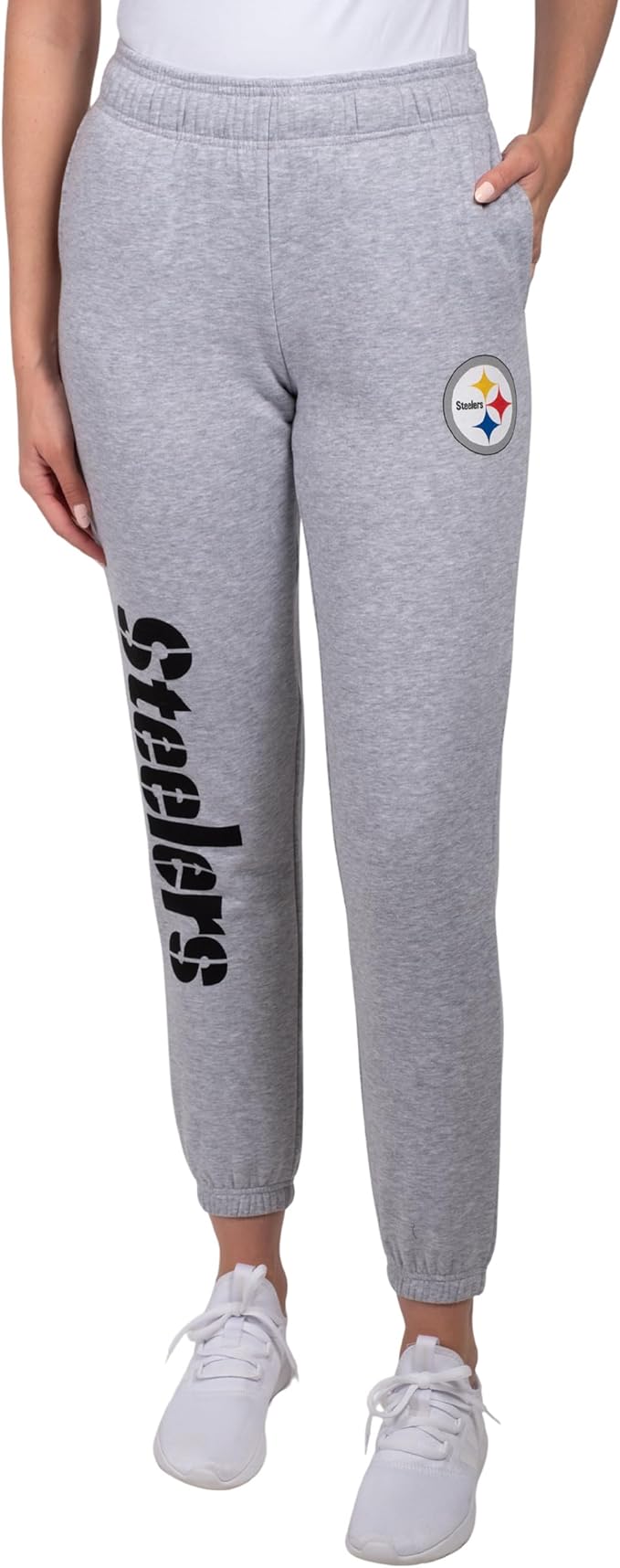 Ultra Game NFL Official Women's Super Soft Fleece Jogger Sweatpants, Pittsburgh Steelers|Pittsburgh Steelers