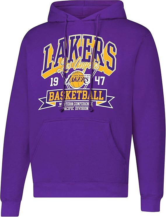 Ultra Game NBA Official Men‚Äôs Standard Super Soft Ace Hoodie Sweatshirt, Los Angeles Lakers, Team Color|Los Angeles Lakers