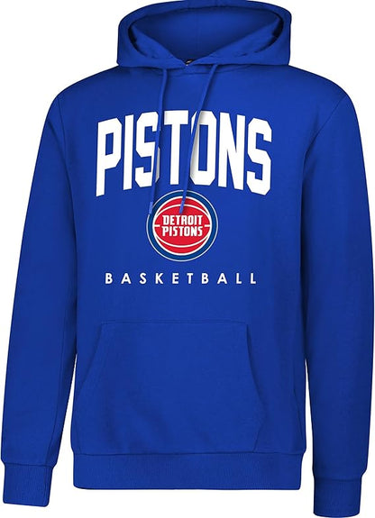 Ultra Game NBA Official Men's Super Soft Teamster Hoodie Sweatshirt, Detroit Pistons, Team Color|Detroit Pistons