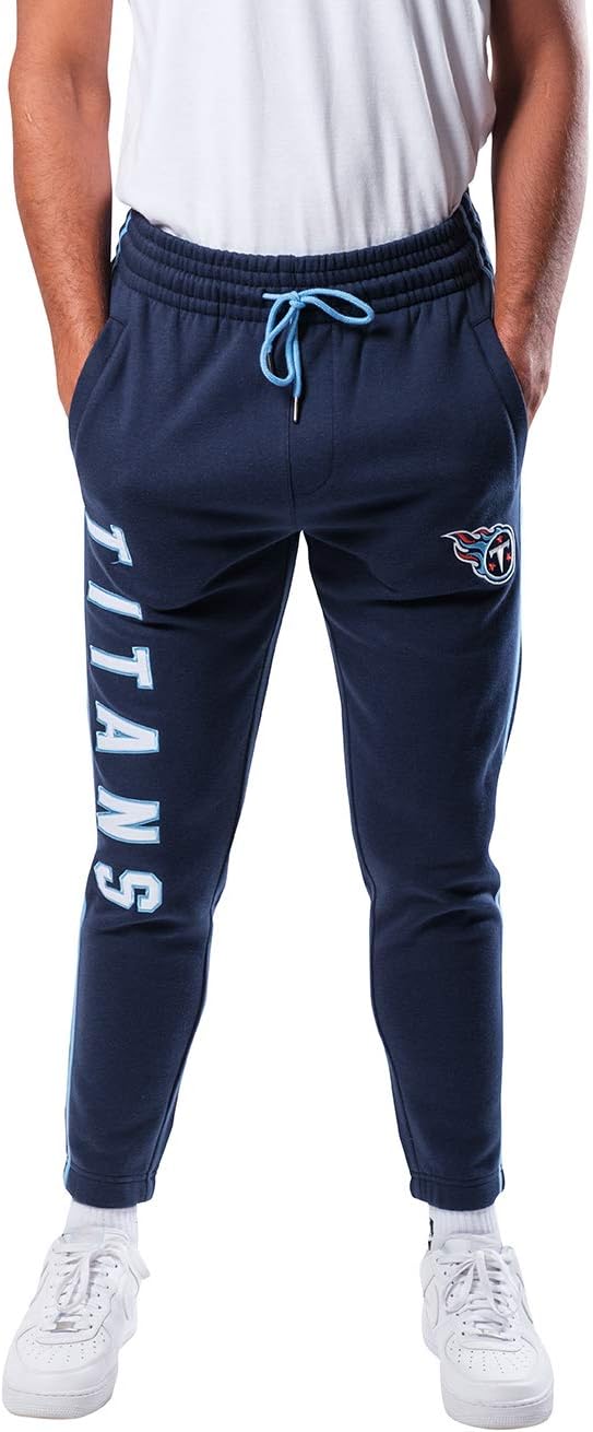 Ultra Game NFL Official Adults Super Soft Game Day Jogger Sweatpants - Unisex, Tennessee Titans, Team Color|Tennessee Titans