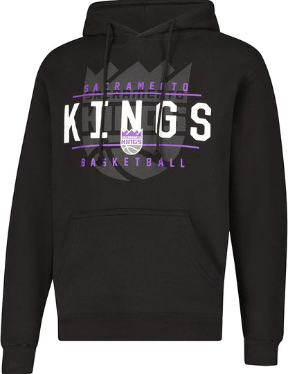 Ultra Game NBA Official Men's Super Soft Get Right Hoodie Sweatshirt, Sacramento Kings, Black|Sacramento Kings