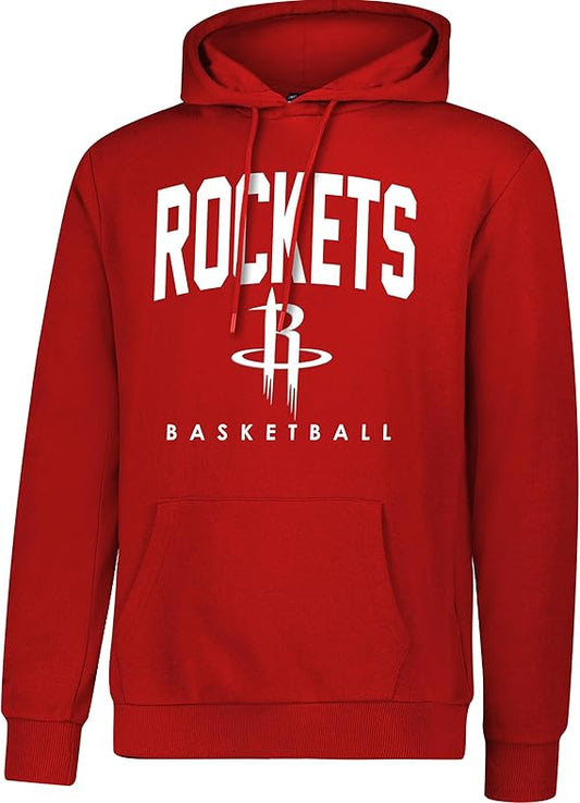 Ultra Game NBA Official Men's Super Soft Teamster Hoodie Sweatshirt, Houston Rockets, Team Color|Houston Rockets