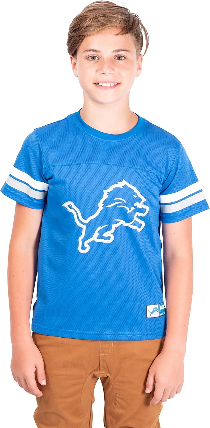 NFL Official Youth Super Soft Game Day Mesh Jersey Shirt|Detroit Lions