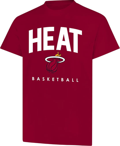 Ultra Game NBA Official Men's Official Teamster Short Sleeve T-Shirt, Miami Heat, Team Color|Miami Heat