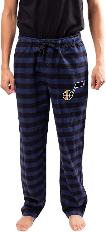 Ultra Game Adults Unisex's NBA Official Sleepwear Super Soft Flannel Pajama Loungewear Pants, Utah Jazz|Utah Jazz