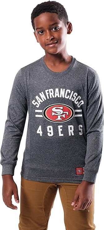 NFL Official Youth Super Soft Supreme Long Sleeve T-Shirt|San Francisco 49ers