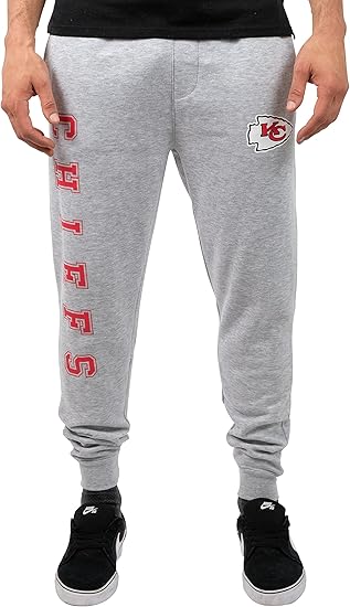 Ultra Game NFL Official Adults Super Soft Game Day Jogger Sweatpants - Unisex, Kansas City Chiefs, Team Color|Kansas City Chiefs