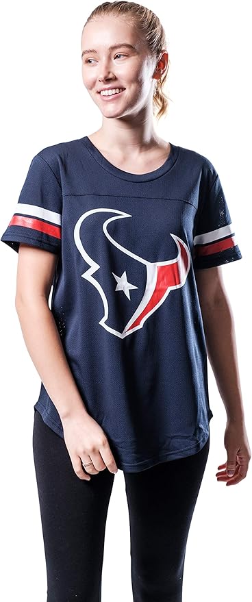 NFL Official Women's Super Soft Mesh Jersey T-Shirt|Houston Texans