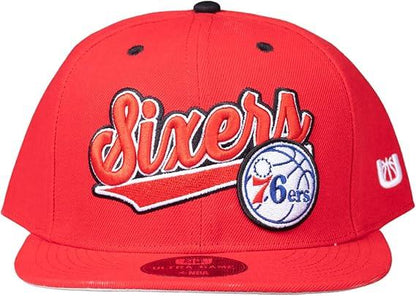 Ultra Game NBA Official Youth 8-20 Snap Back 3D Embroidered Team Logo Baseball Cap Hat, Philadelphia 76ers, Team Color, 1SIZE|Philadelphia 76ers